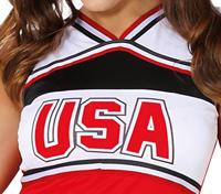 USA Cheerleader outfit dames - thumbnail