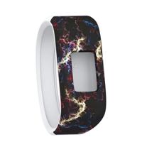 Gele bliksem patroon siliconen sport polsband voor Garmin Vivofit JR grootte: Large (geel) - thumbnail