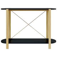 Wandtafel 110x38x75 cm bewerkt hout zwart - thumbnail