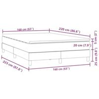 Boxspring met matras fluweel zwart 160x220 cm - thumbnail