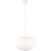 LED Hanglamp - Trion Fluffy XL - E27 Fitting - 1-lichts - Rond - Taupe - Synthetik Pluche - thumbnail