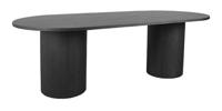 LABEL51 Ovale Eettafel 'Oliva' Zwart Eiken, 240 x 120cm - thumbnail