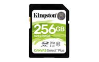 Kingston Technology 256GB SDXC Canvas Select Plus 100R C10 UHS-I U3 V30 - thumbnail