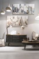 Hoofdtafel DKD Home Decor Bruin Zwart Metaal Spar 120 x 58 x 42 cm - thumbnail