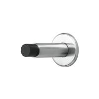 Intersteel Deurstopper wandmontage met rozet geborsteld rvs - thumbnail