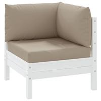 Bankkussens pallet 3 st stof taupe - thumbnail