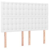 Boxspring met matras kunstleer wit 140x200 cm - thumbnail