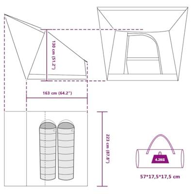 Tent Blauw 223 x 163 x 130 cm Tent Blauw 223 x 163 x 130 cm