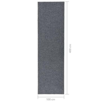 Droogloopmat 100x400 cm grijs
