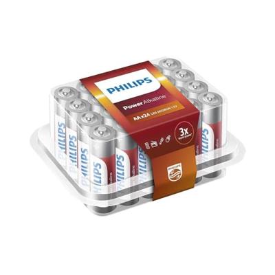 Philips power alkaline aa/lr6 penlite blister box 24 101124