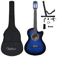 VidaXL 12-delige gitaarset met 6 snaren western klassiek 38" blauw - thumbnail