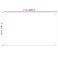 Spatschermen keuken 2 st 80x50 cm gehard glas wit - thumbnail