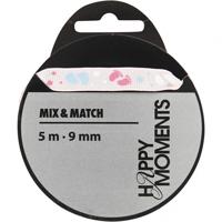 Creativ Company Decoratielint, b: 9 mm, roze, 5 m/ 1 rol - thumbnail