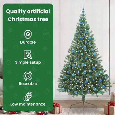 VidaXL Kunstmatig voorverlicht kerstboom met 300 led groen 240 cm pvc
