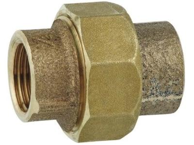 Kirchhoff Schroefaansluiting van rood messing, blank, 1/2"IT, vlak afgedicht, (3330) - 988960213