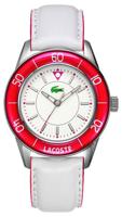 Lacoste horlogeband 2000561 / LC-42-3-29-2204 Leder Wit 20mm + wit stiksel - thumbnail