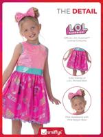 Roze L.O.L Suprise Jurkje met Pailletten Meisje - thumbnail