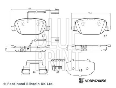 Remblokkenset, schijfrem ADBP420056
