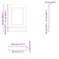Vaatwaspaneel Porto 45x1,5x67 cm bewerkt hout oud houtkleurig - thumbnail