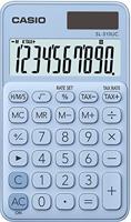 Casio SL-310UC-LB Zakrekenmachine Lichtblauw Aantal displayposities: 10 werkt op zonne-energie, werkt op batterijen (b x h x d) 70 x 8 x 118 mm - thumbnail