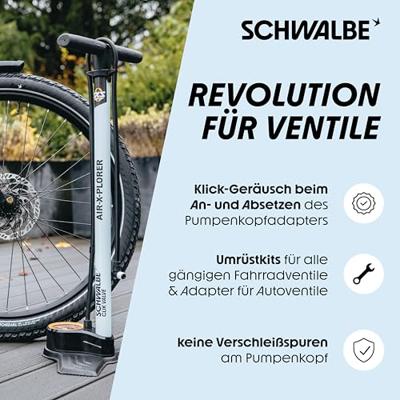 Schwalbe Ventielverlenger "clik ventiel" valve extension dv kit with pump adapter - thumbnail