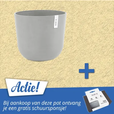 Ecopots Oslo kunststof bloempot Wit/Grijs - Ø 33,1 cm Ecopots Oslo kunststof bloempot Wit/Grijs - Ø 33,1 cm