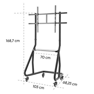 Hama TV-Standaard Trolley voor Beeldscherm 124-254 cm Zwart