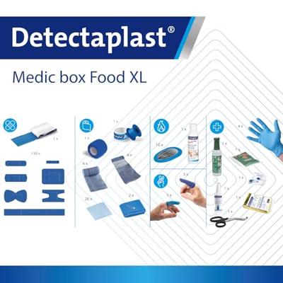 Detectaplast EHBO-koffer Medic Box Food XL, HACCP inhoud tot 30 personen