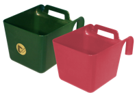 OK Plast Voerbak met ophang en handgreep 11 l Groen - thumbnail