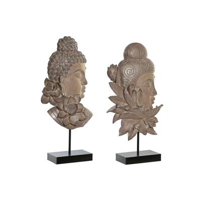 Decoratieve figuren DKD Home Decor 23 x 8 x 42 cm Zwart Bruin Boeddha Orientaals (2 Stuks) Decoratieve figuren DKD Home Decor 23 x 8 x 42 cm Zwart Bruin Boeddha Orientaals (2 Stuks)
