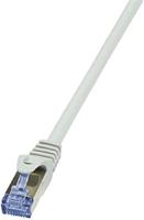 LogiLink CQ4042S RJ45 Netwerkkabel, patchkabel CAT 6A S/FTP 1.50 m Grijs Vergulde steekcontacten, Vlambestendig, Snagless 1 stuk(s) - thumbnail