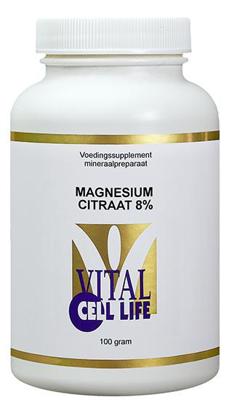 Vital Cell Life Magnesium citraat 80 mg poeder 100 Gram Vital Cell Life Magnesium citraat 80 mg poeder 100 Gram