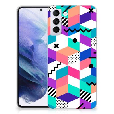 Samsung Galaxy S21 Plus | TPU Hoesje | Blokken Kleurrijk