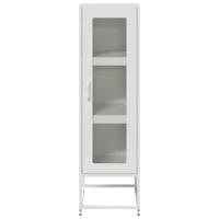 Hoge kast 36x39x123 cm koudgewalst staal wit - thumbnail