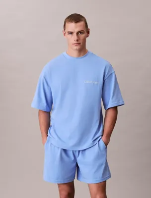 Calvin Klein 100% katoen shortama heren - Katoenen mannen pyjama korte mouw en korte broek