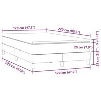 Boxspring met matras fluweel donkergroen 120x220 cm - thumbnail