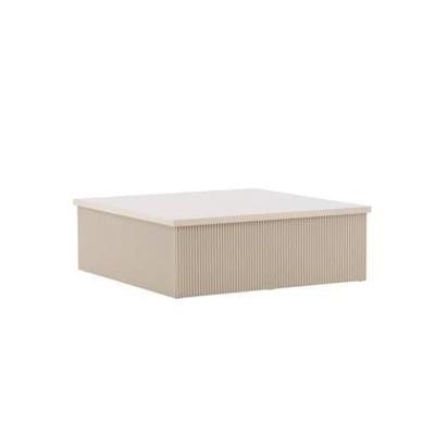 Svea - Vita vierkante salontafel - 90 x 90 cm - beige Svea - Vita vierkante salontafel - 90 x 90 cm - beige