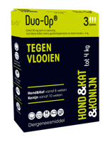 Duo-Op spot-on anti-vlooienmiddel voor hond, kat en konijn 40 mg (tot 4 kg) 2 x 3 pipetten - thumbnail