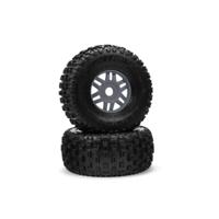 Arrma RC DBoots Fortress Tire Set Glued (Gun Metal) (2Pcs) (ARA550069) - thumbnail