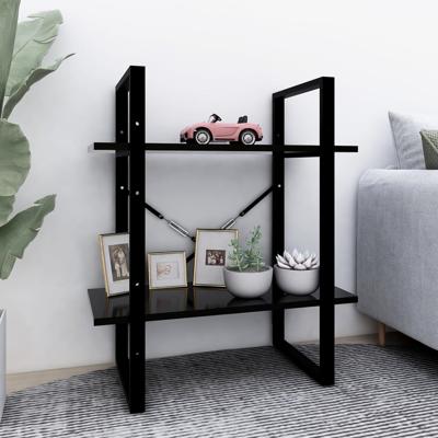 VidaXL Boekenkast met 2 schappen 60x30x70 cm bewerkt hout zwart