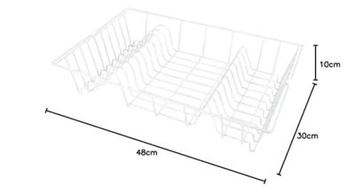 Metaltex Afdruiprek 48x30 cm Wit