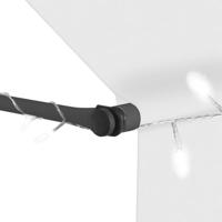 Luifel handmatig uittrekbaar met LED 200 cm crme - thumbnail