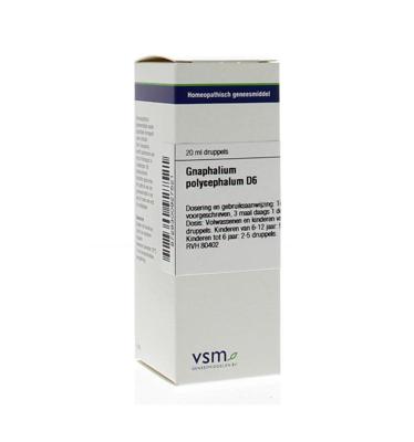 VSM Gnaphalium polycephal D6 20 Milliliter