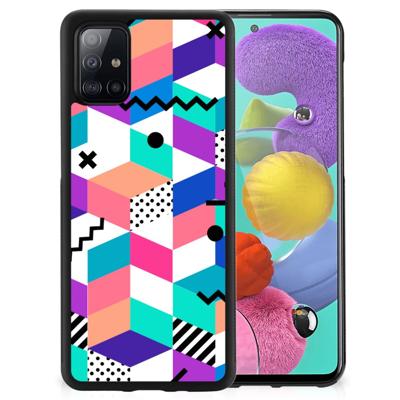 Samsung Galaxy A51 Grip Case Blokken Kleurrijk