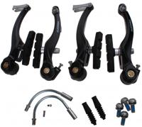 Alhonga V-brake rem-set zwart voor + achter compleet - thumbnail