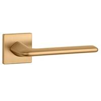 Aprile Massieve Deurkruk Lila Mat Goud Op Vierkant Rozet - thumbnail