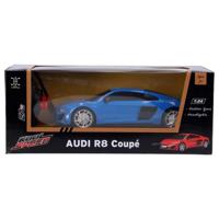 Radiografisch Bestuurbare Auto Audi 1:24 R8 Coupe Blauw - thumbnail