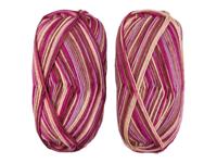 crelando Wollen breigaren (crème/roze) - thumbnail