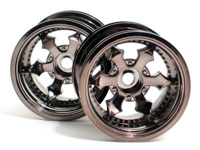 Spike Truck Wheel (Black/Chrome/2pcs)