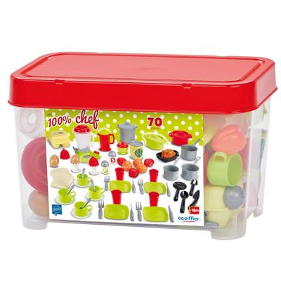 Ecoiffier 100% chef servies in opbergbox